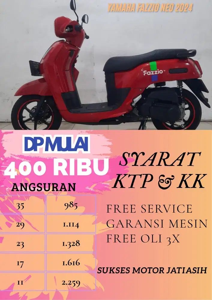 PROMO DP MURAH YAMAHA FAZZIO NEO 2024 BISA CASH/KREDIT MENGGUNAKAN CC