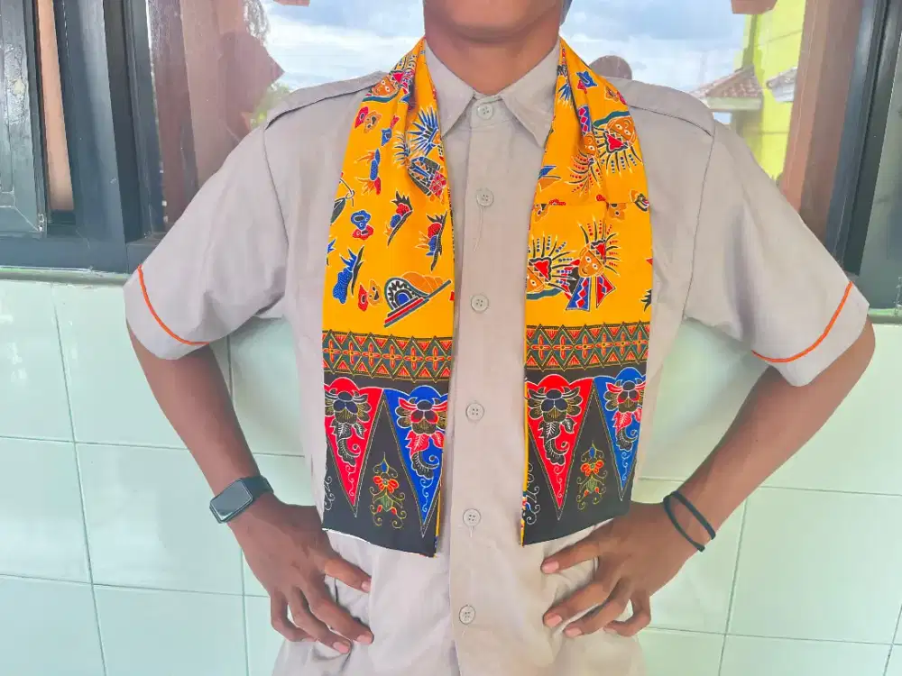 Gaya lokal yang bikin kece! Cukin betawi motif ondel-ondel