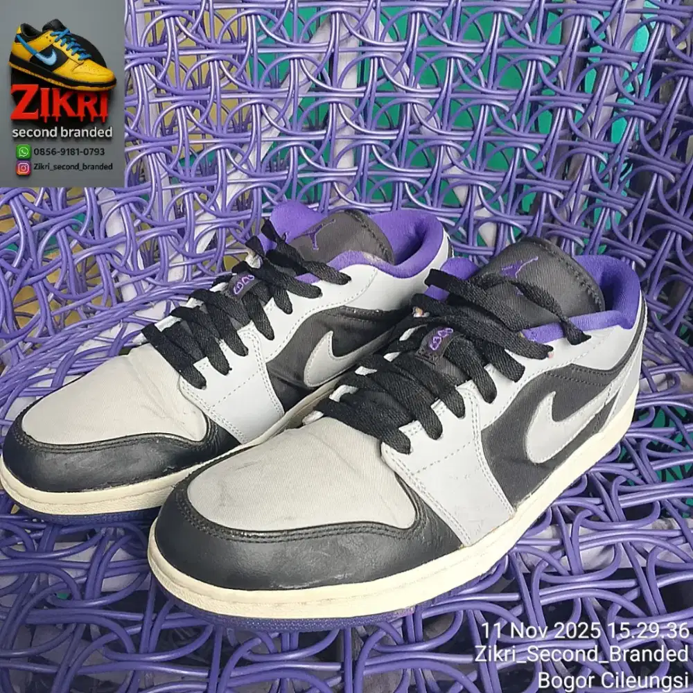 Air Jordan Low Black Dark Concortd Wolf Grey