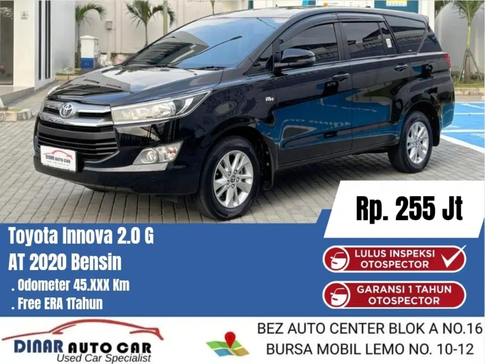 (25Jt) Innova Reborn G Bensin 2020 Matic 45Rb Warenty 1Th *Dinar Auto*