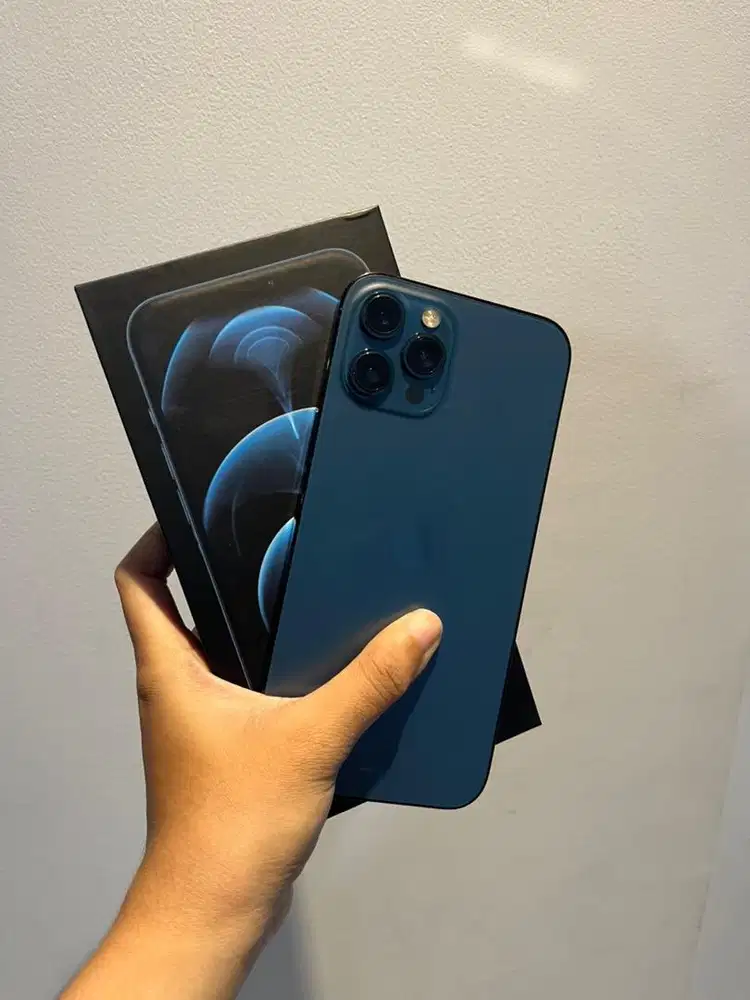 IPHONE 12 PROMAX 256GB IBOX WARNA BIRU