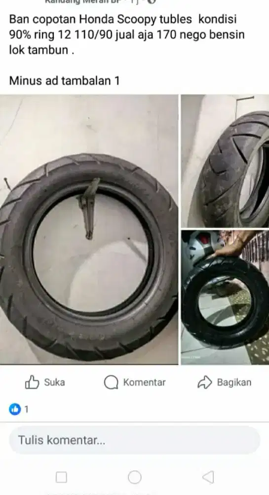 Ban copotan original ring 12 110/90