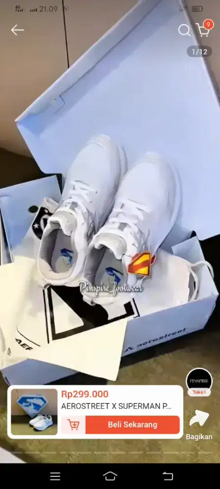 sepatu aerostreet x superman second