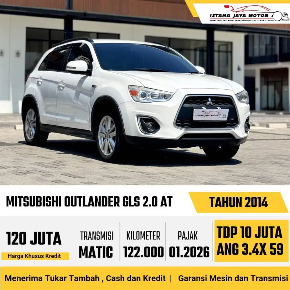 DP 10JT Mitsubishi Outlander GLS 2.0 AT 2014 Putih