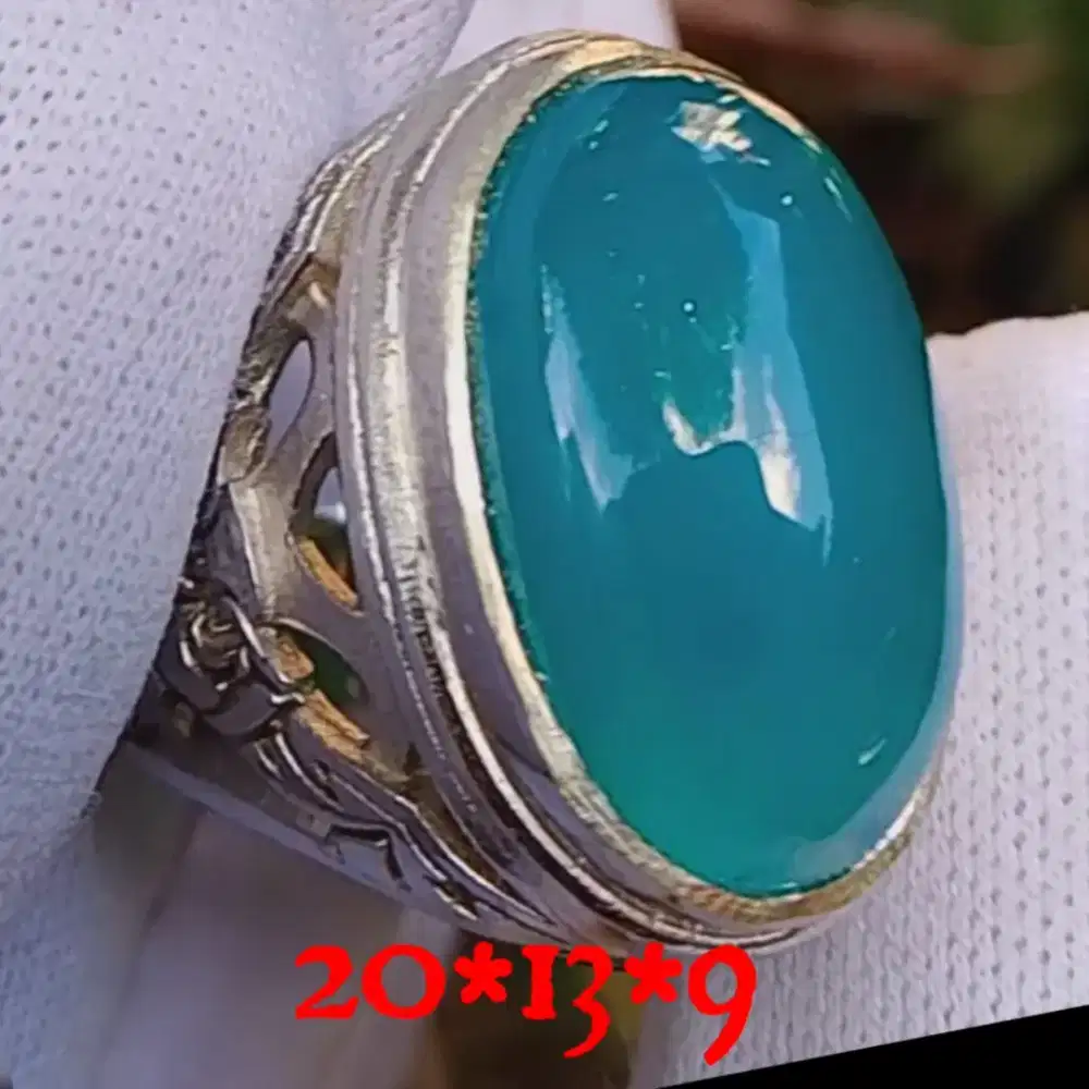 Natural bacan Doko kristal dim 20*13*9 ring alfaka size 8 net harga