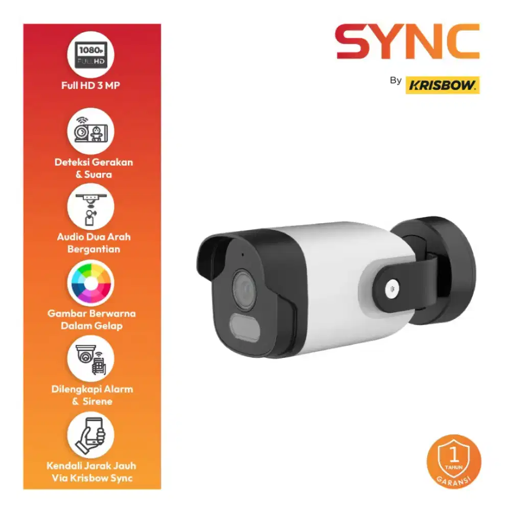 Krisbow Sync Smart Ip Camera Outdoor Wifi 3Mp