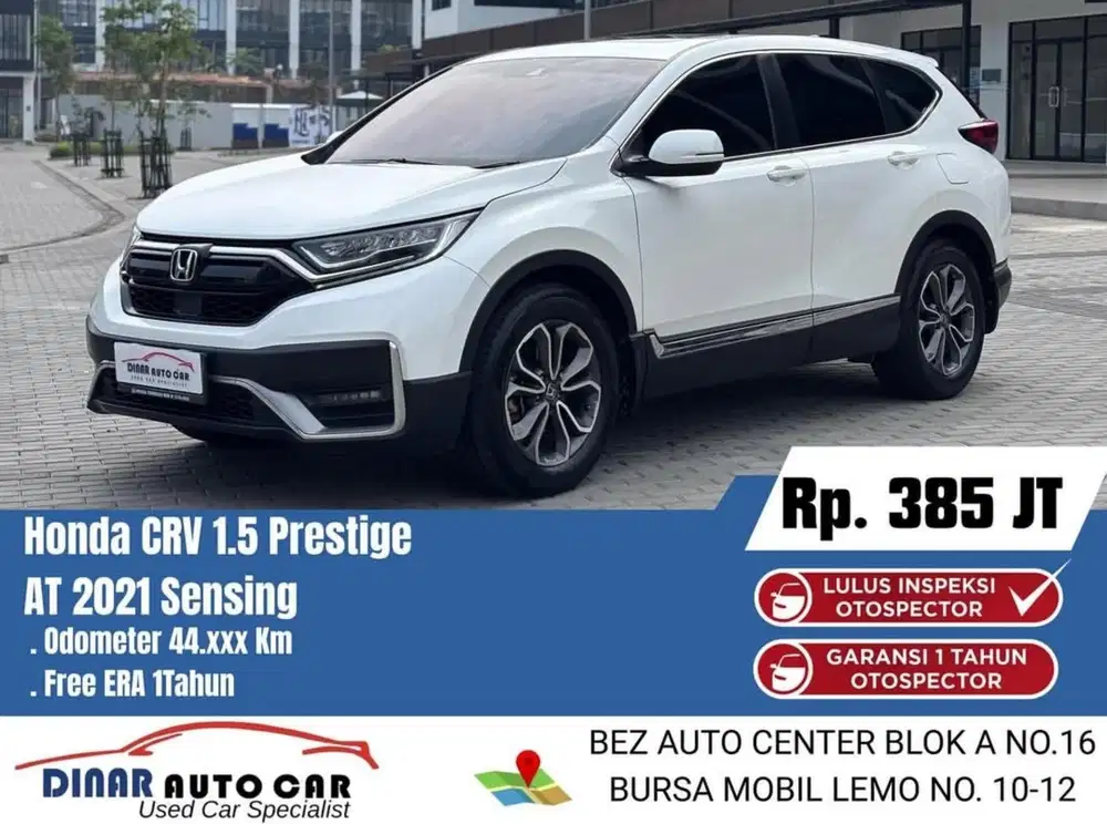 (35Jt) CRV Turbo Prestige Sensing 2021 Matic Warenty 1Th *Dinar Auto*