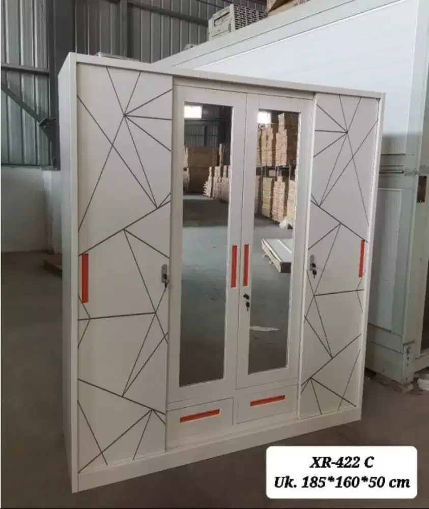 Lemari baju,Lemari besi berkualitas,kuat dan kokoh + Gratis Ongkir