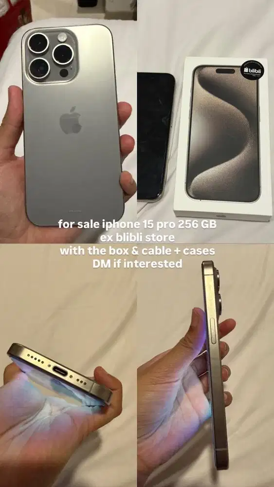 iPhone 15 Pro Natural Titanium 256 GB Ex Blibli Store