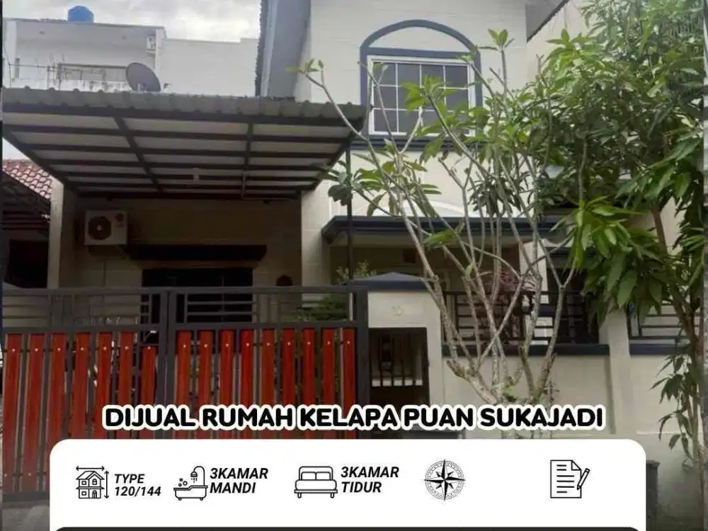Dijual Rumah Jalan Kelapa Puan  Sukajadi Batam Center