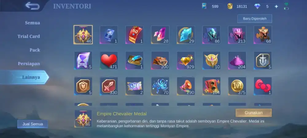 Jual Mobile Legend, 929 Diamond kuning, Bisa Ganti Nama