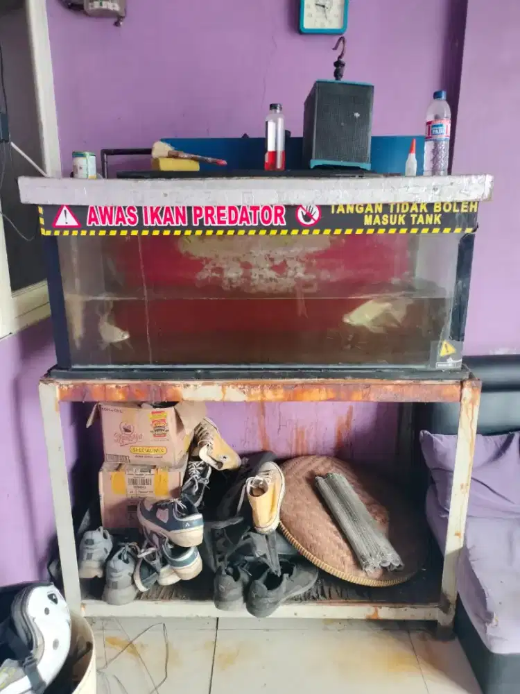 Dijual Aquarium + Rak