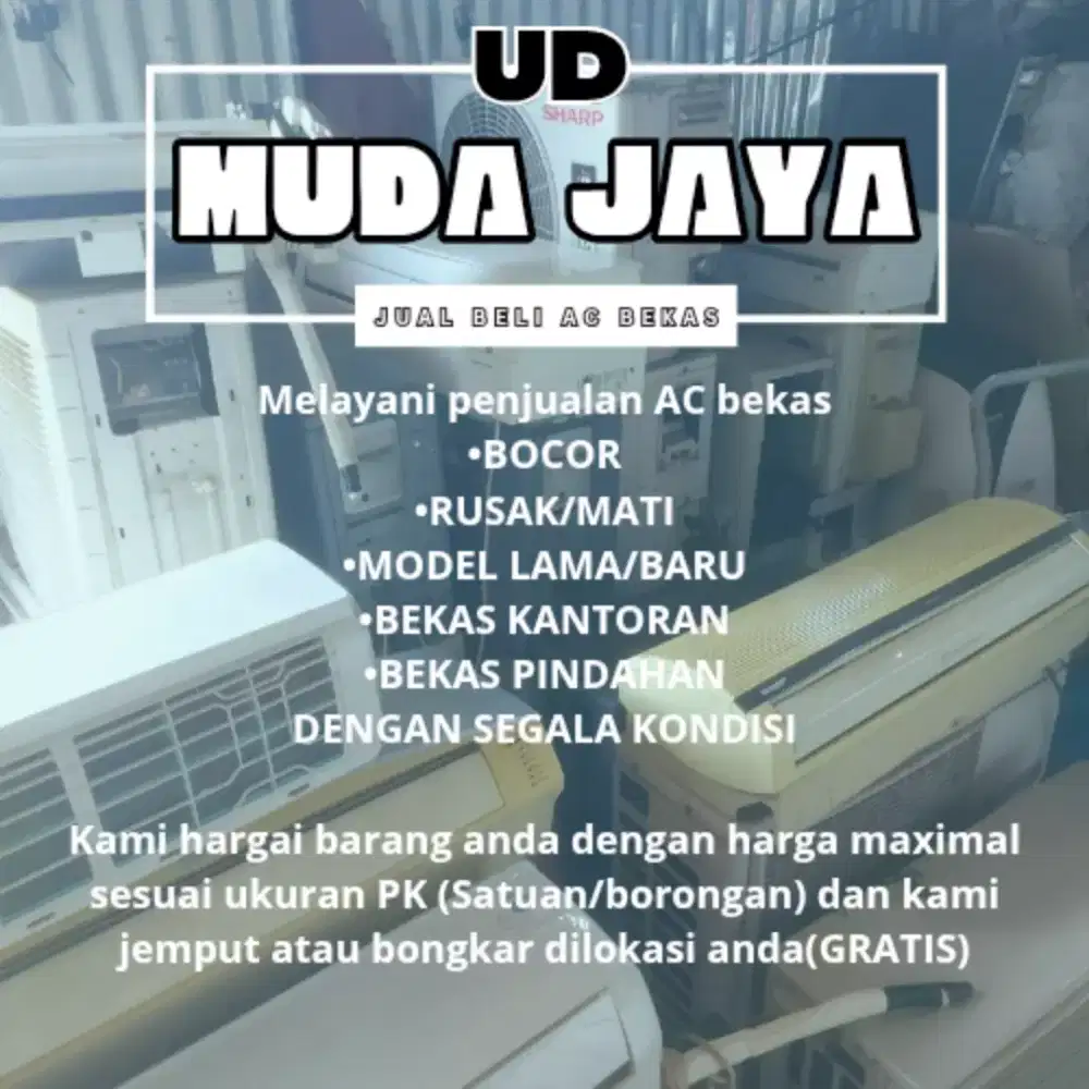 Terima jual AC bekas AC bocor dengan segala kondisi kerusakan