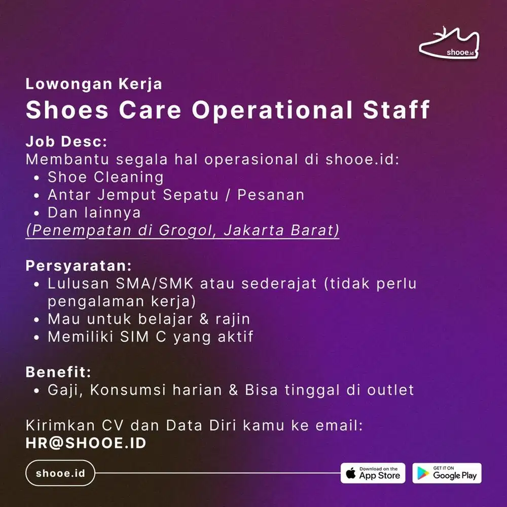 Shoes Care Operational Staff