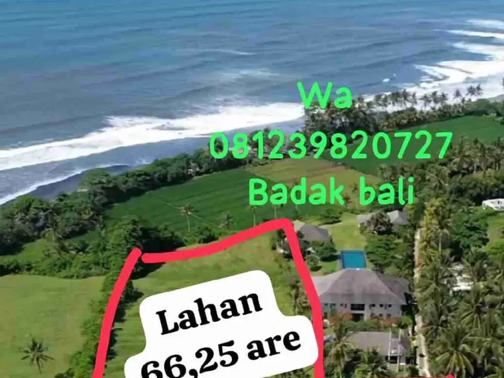 jual lahan super view laut. 66,25 are.hrga 300/ are