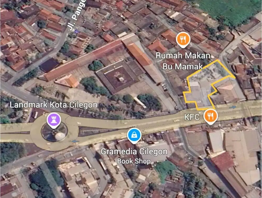 Tanah premium Hak milik di Cilegon include kafe besar + izin hotel