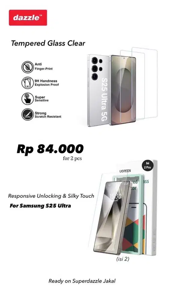 Tg ugreen clear for sam s25 ultra