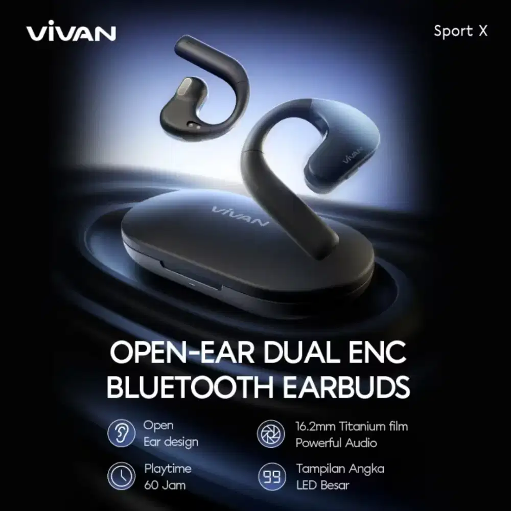 HEADSET BLUETOOTH TWS VIVAN SPORT X | GARANSI 1TH | @CAVALLOACC