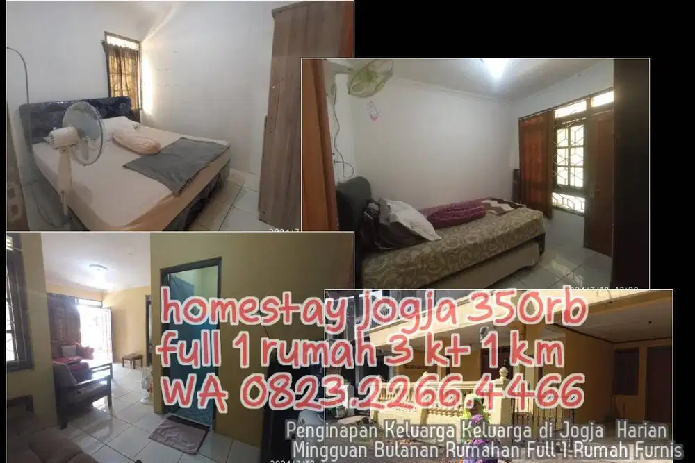 Penginapan Keluarga Keluarga di Jogja  Harian Mingguan Bulanan Rumahan