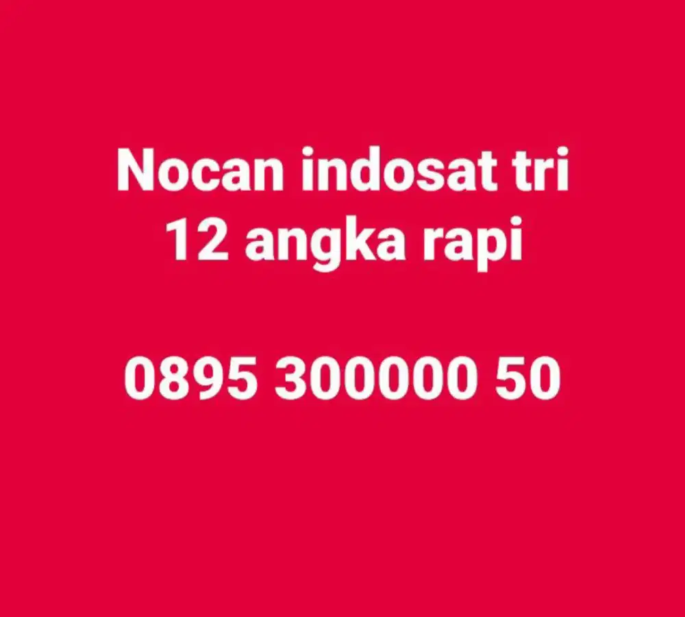 Nomor indosay tri rapi