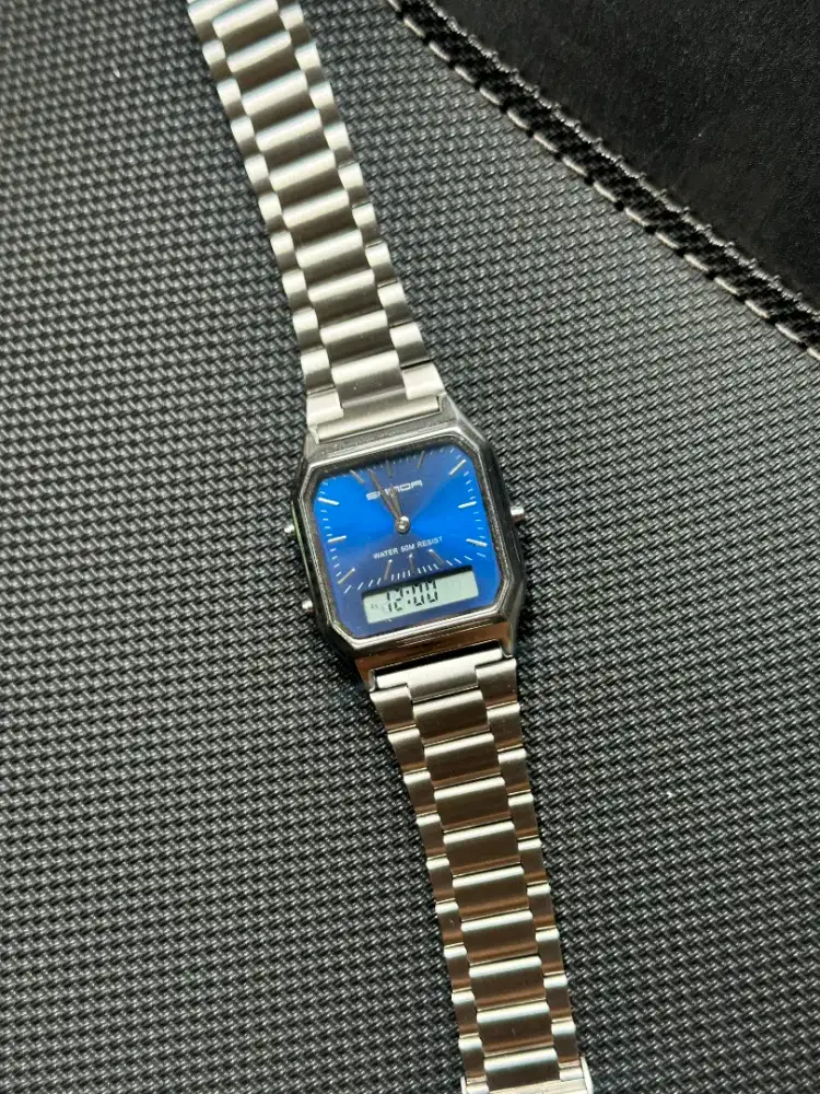 Jam tangan sanda quartz murah stainless steel