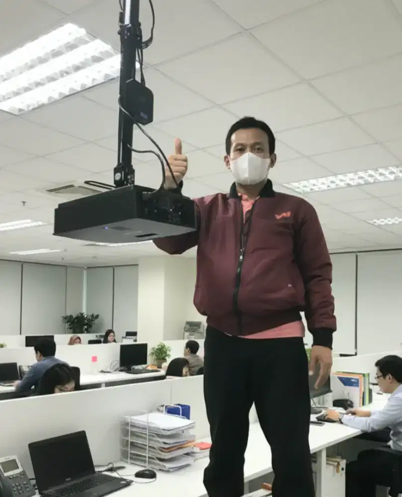 pasang & jual bracket buat gantungan proyektor infocus di plafon beton