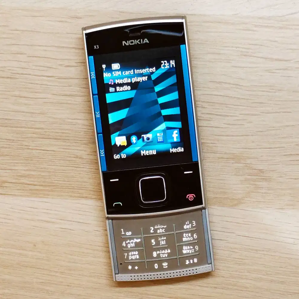 Preloved Nokia X3-00 X3 Xpress Music Silver Azzure Blue