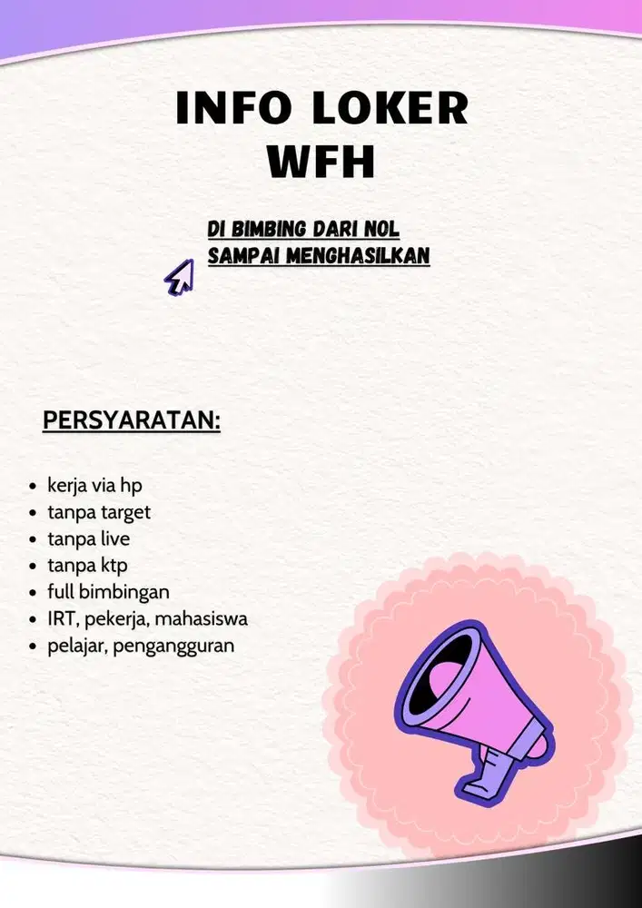 LOKER WFH ONLINE
