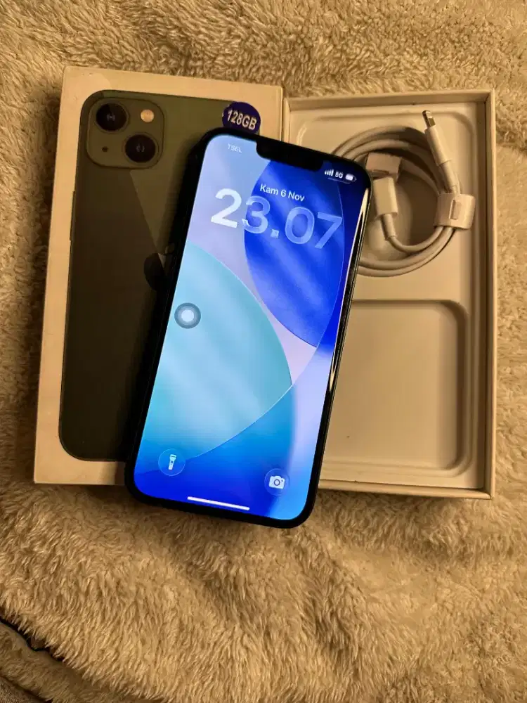 iPhone 13 128GB Green - Fullset resmi BeaCukai