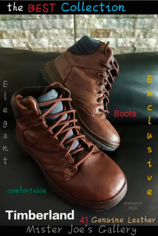TIMBERLAND Boots 41 Asli KuliT, Elegan, Eksklusif, MaCho, Nyaman