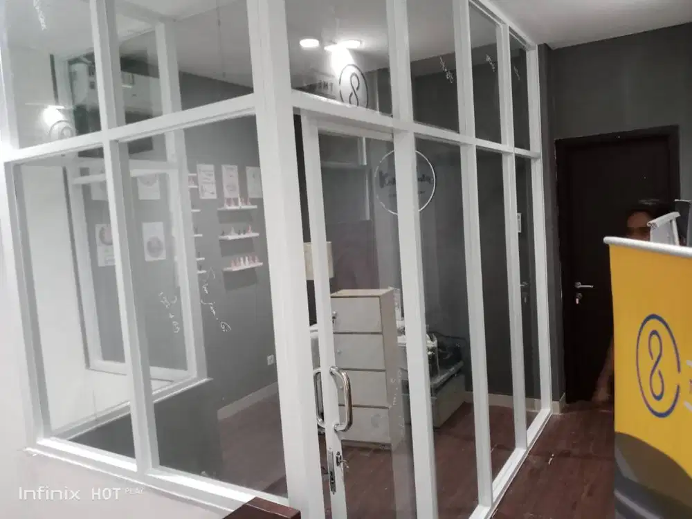 Jasa Pasang Plafon - Partisi Gypsum PVC + Kusen Alumunium -  Aluminium