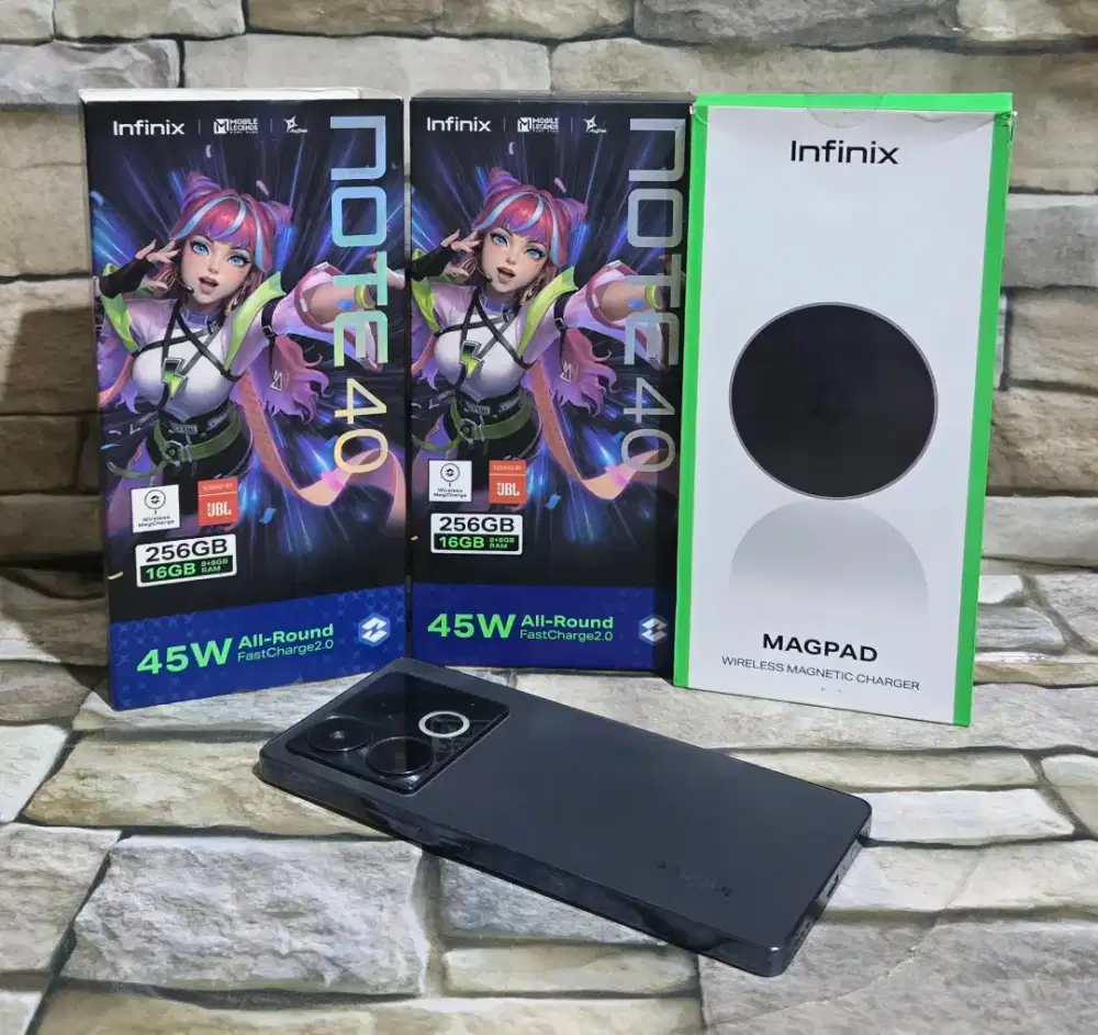 Infinix Note 40 4G 8/256 Fulset segel mulus 95%