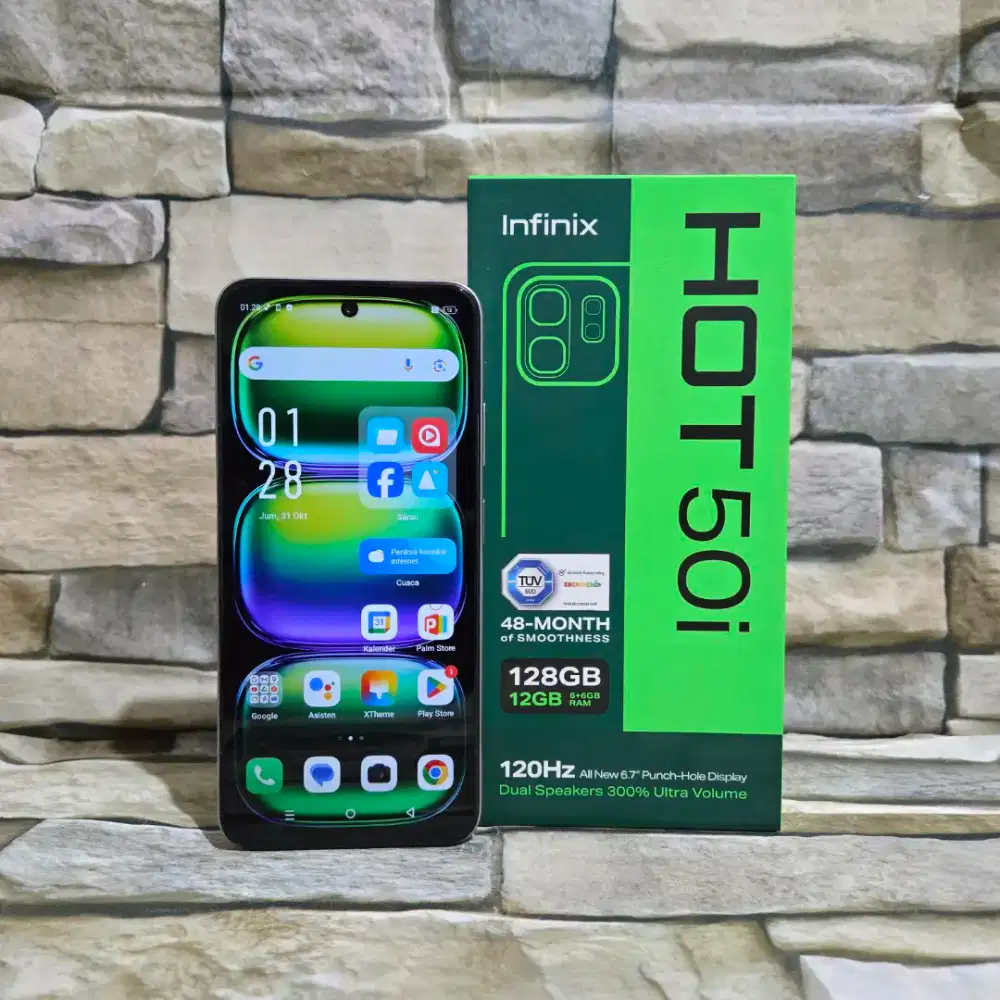 Infinix Hot 50i 6/128 4G Grey Fulset segel mulus 98% Garansi panjang