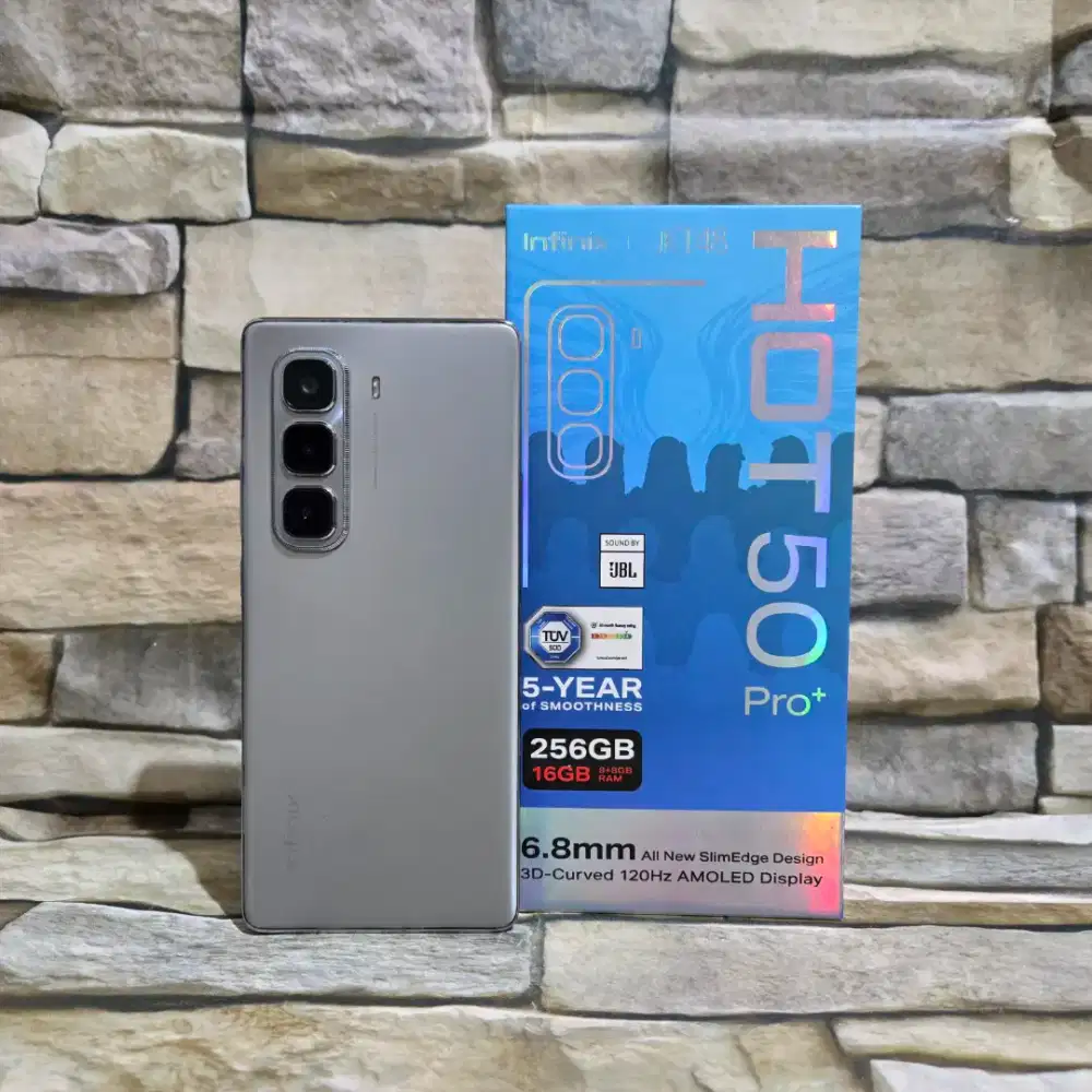 Infinix Hot 50 Pro Plus 4G 8/256 Grey Fulset segel mulus 98% Garansi