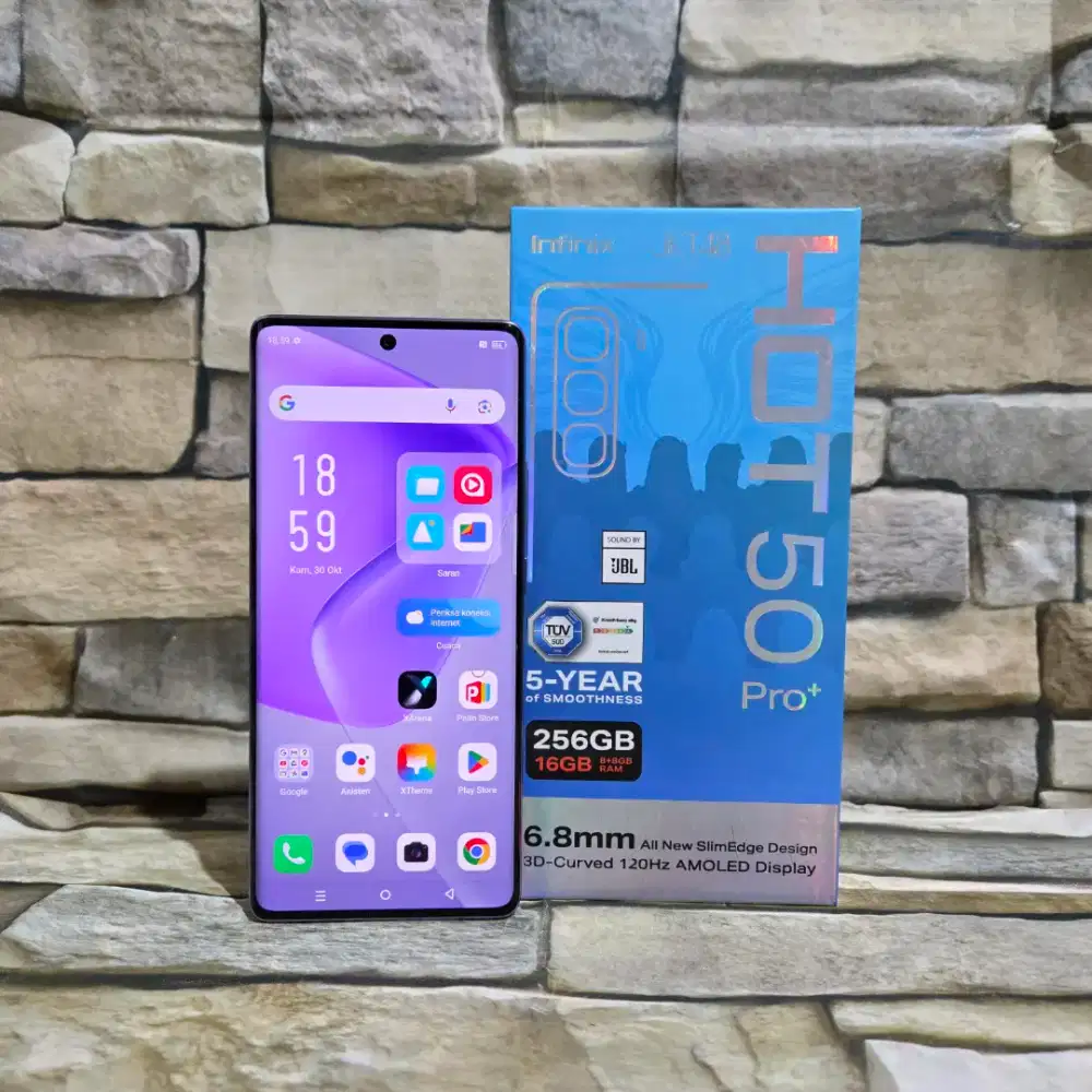 Infinix Hot 50 Pro Plus 4G 8/256 Purple Fulset segel mulus 98% Garansi