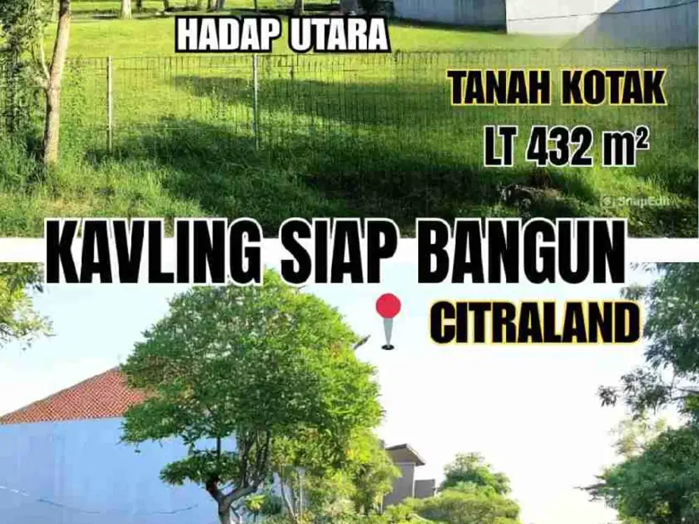 Hot Kavling Rare Listing Rafles Garden TB9 Citraland Utama Surabaya Barat Tanah Kotak Siap Bangun