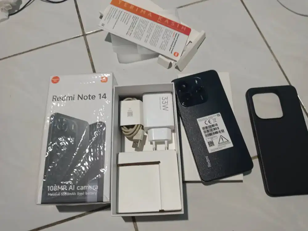 Redmi note 14 ram 8/128 gb second fullset ori