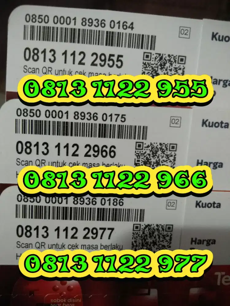 Kartu perdana Telkomsel 11 digit cantik murah 3gb