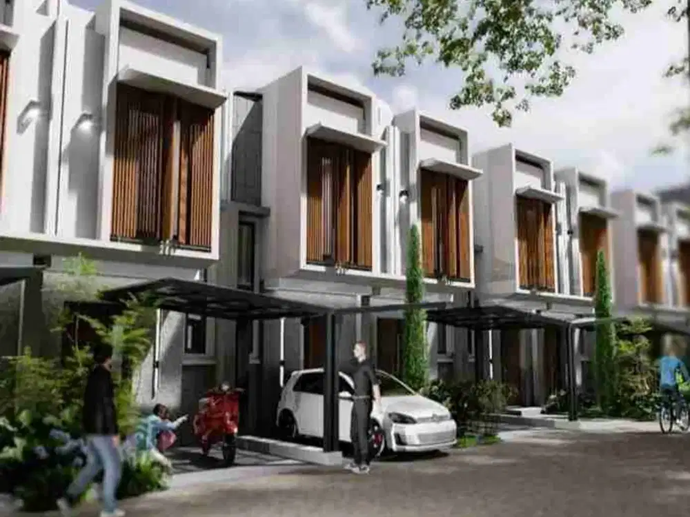 FREE FURNISH! Rumah Japandi Tropis Minimalis 2 Lantai Harga 500 Jutaan di Jatijajar Depok