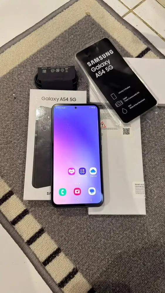 Dijual Samsung A54 Black 5G 8/256GB SEIN Mulus Lengkap