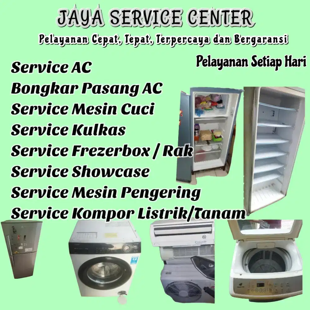 Service Kulkas Freser Mesin Cuci Bongkar Pasang AC Servis AC Bubutan