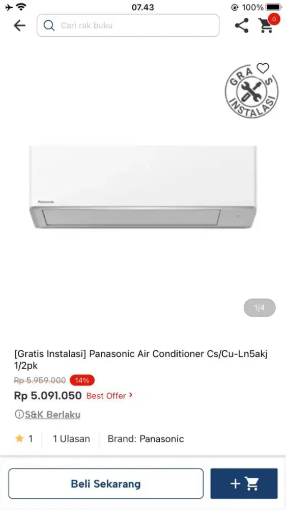Ac panasonic 1/2 PK