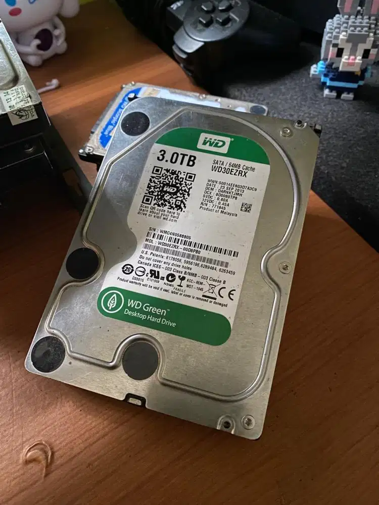 HDD WD Green 3TB – Health 99%, Siap Pakai, Kondisi Mulus