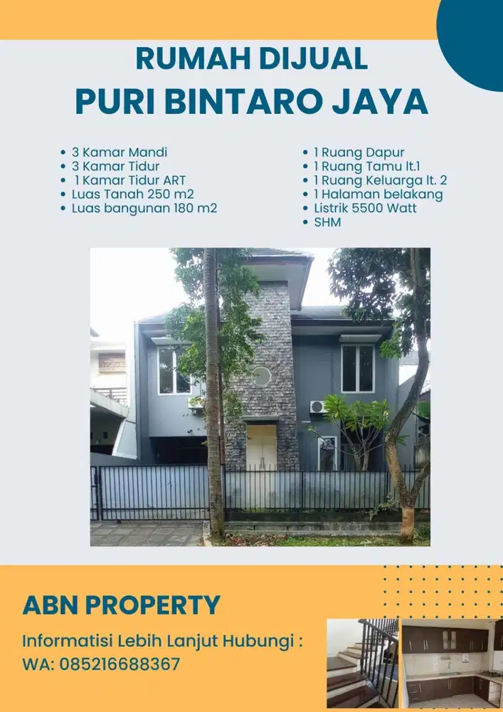DIJUAL Rumah di Puri Bintaro, Sektor 9