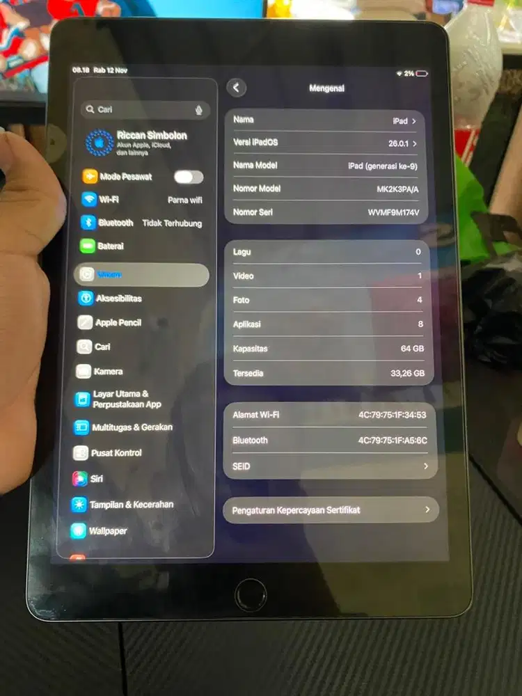 Ipad 9 64gb ex ibox