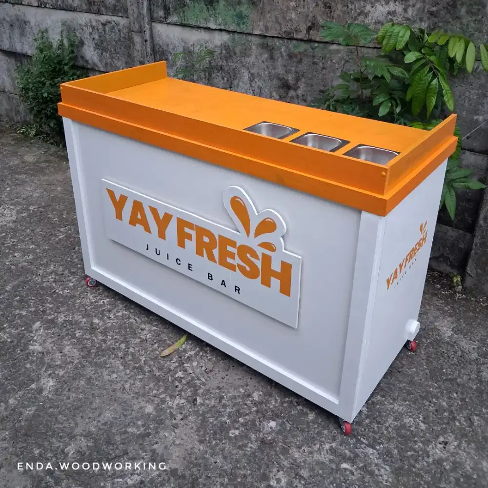 Booth portable / gerobak bongkar pasang