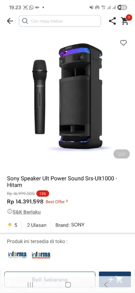 SONY SPEAKER TOWER