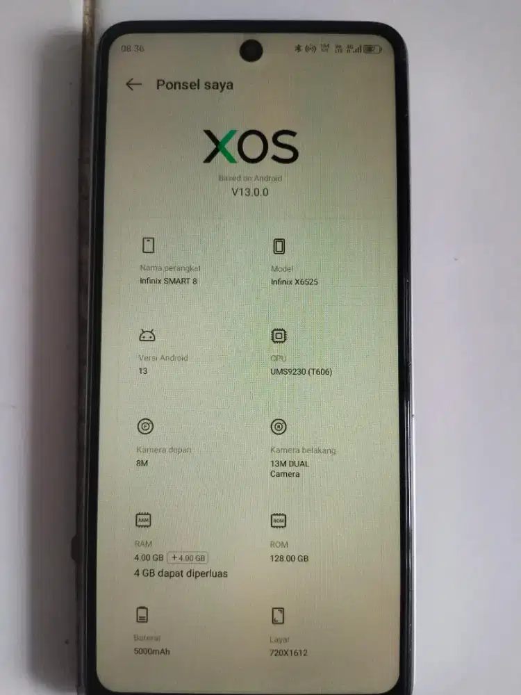 hp infinix smart 8 ram 4+4/128