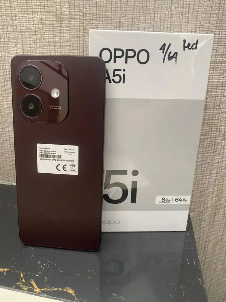 Oppo A5i 4/64 grs 09/2026 like new full set original