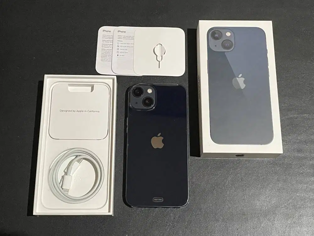 iPhone 13 128gb Garansi iBox Panjang Midnight Fullset Original